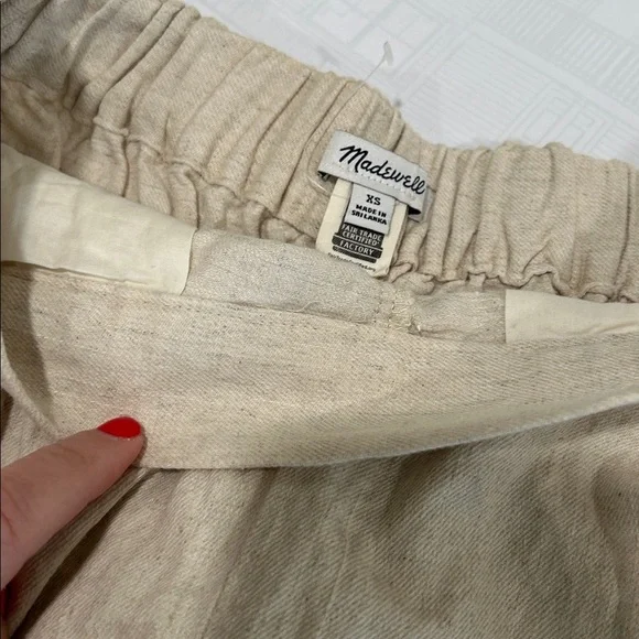 Madewell High Waist Linen Shorts - Light Tan - Picture 8 of 8